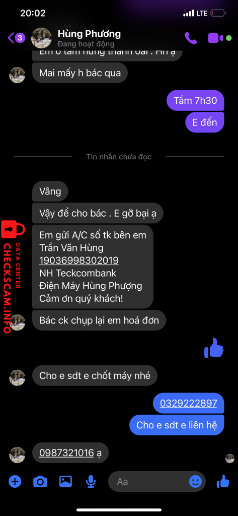 Ebidensya laban sa Trần Văn Hùng