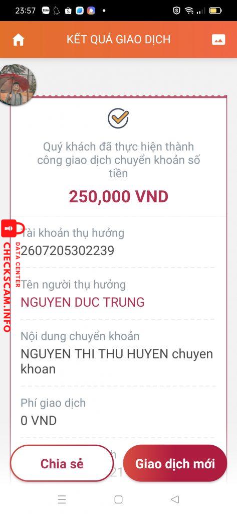 Ebidensya laban sa Nguyen Duc Trung