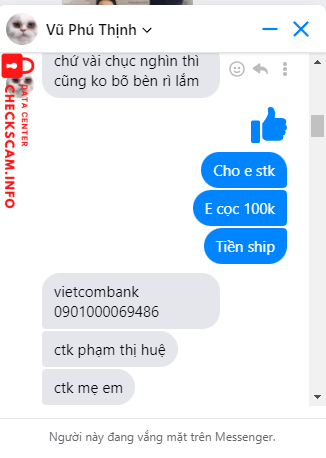 ဆန့်ကျင်သက်သေ Phạm Thị Huệ