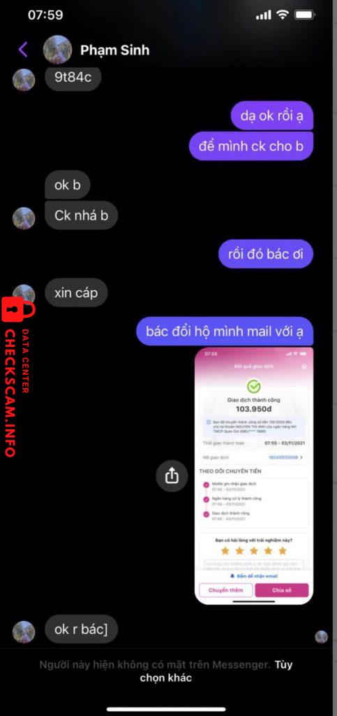 ဆန့်ကျင်သက်သေ Phạm sinh
