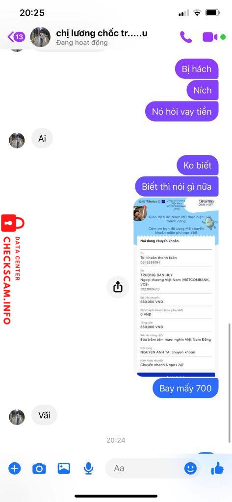 Preuves contre Truong Dan Huy