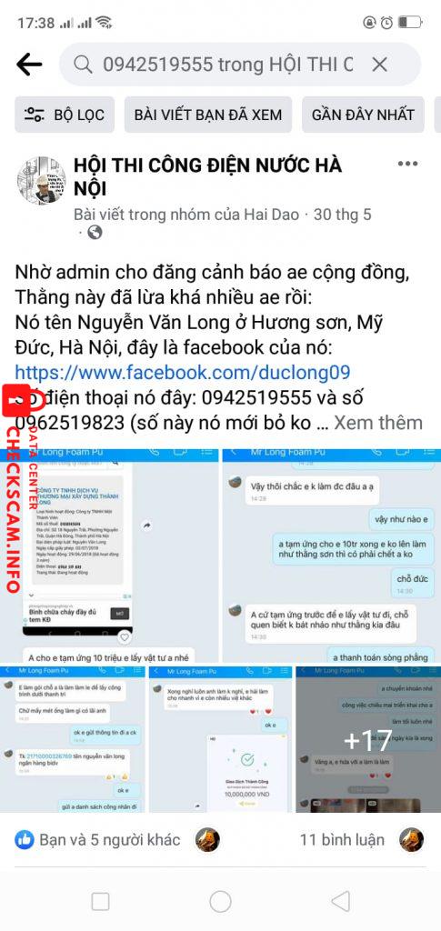 Preuves contre Nguyễn Văn Long