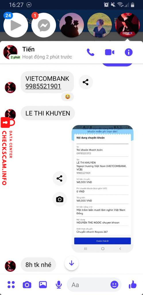 Preuves contre Le Thi Khuyen