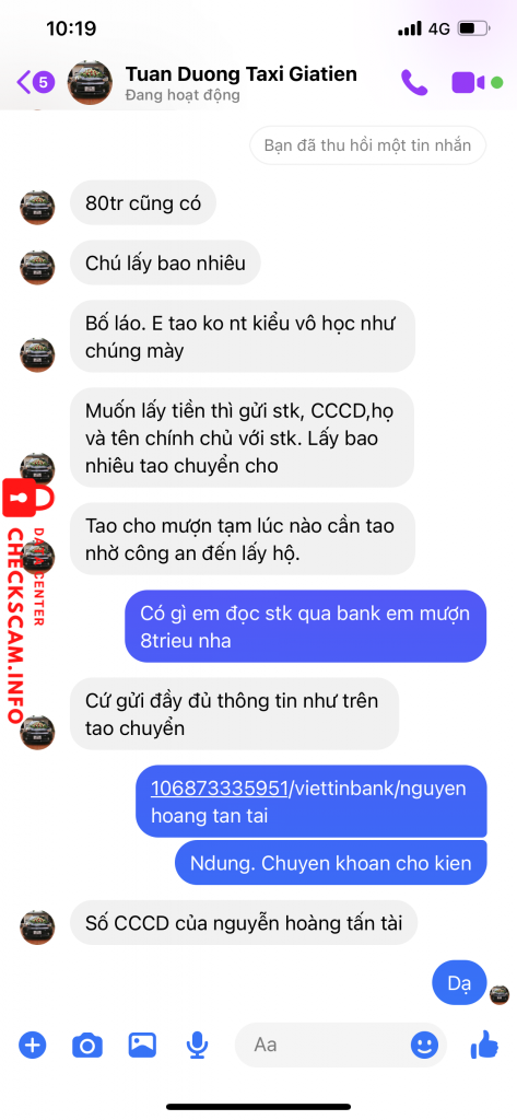 Preuves contre Nguyen Hoang Tan Tai