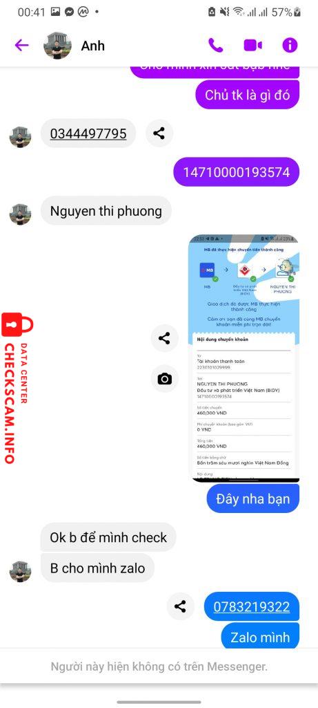 Preuves contre Nguyen Thi Phuong