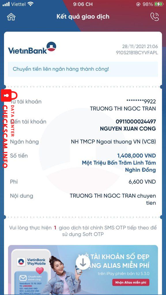 Preuves contre Nguyễn Xuân Công
