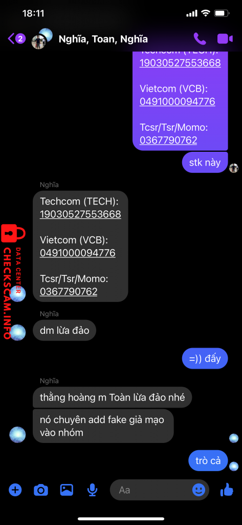 Preuves contre Ngô Văn Toàn