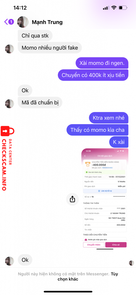 Preuves contre Ly Mang Trung