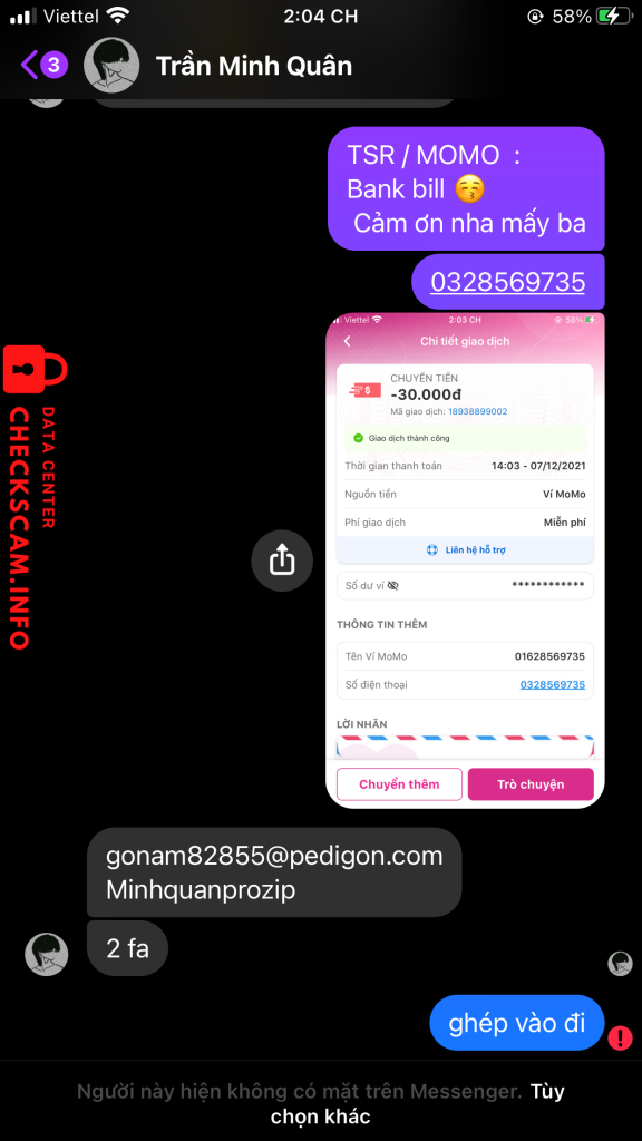 Preuves contre Trần Minh Quân