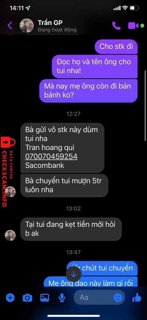 Preuves contre Trần Hoàng Qui