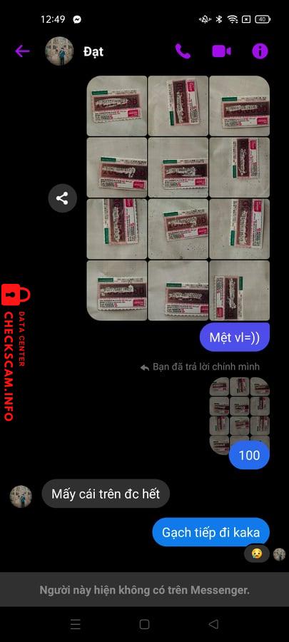 Preuves contre Trần Tấn Đạt