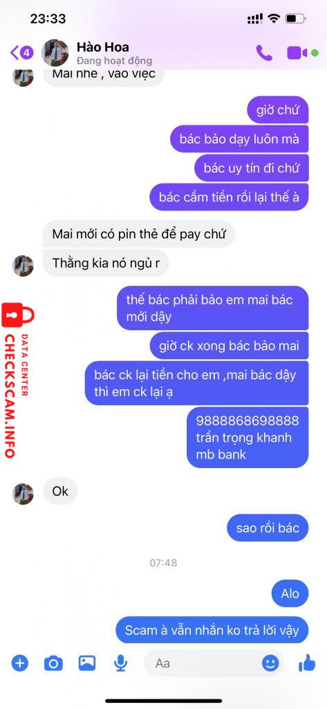 Evidence against Vang Van Hao