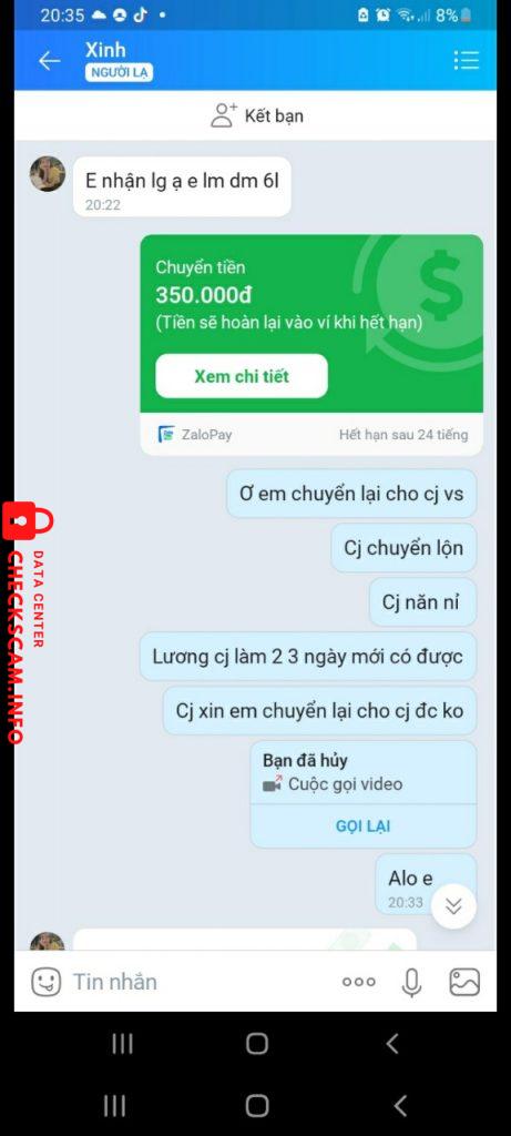 Evidence against Hoàng Thị Xinh