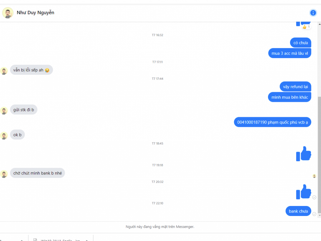 Evidencia contra Nguyễn Như Duy