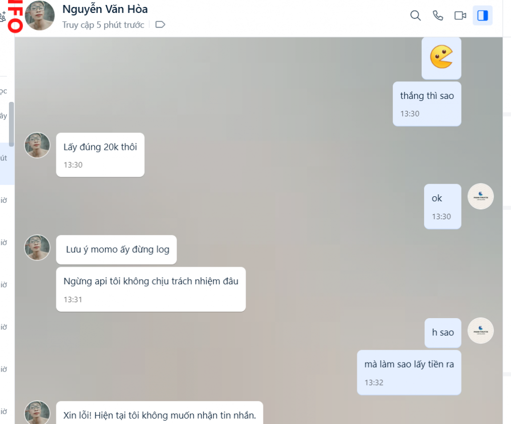 Evidencia contra Phạm Văn Hòa