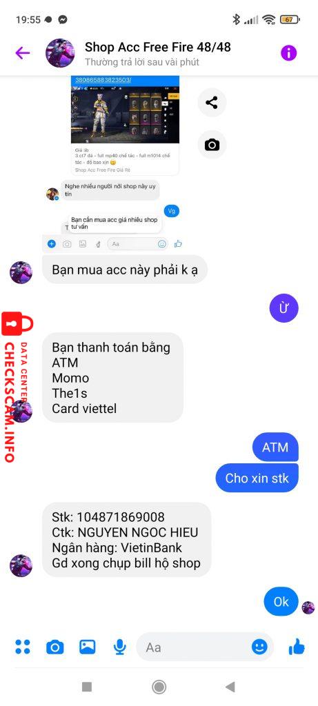 Evidencia contra Nguyen Ngoc Hieu