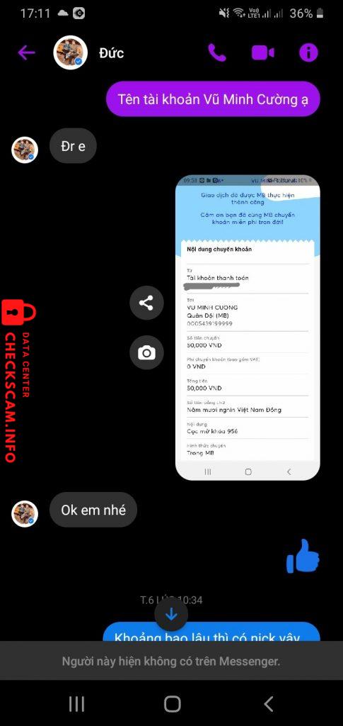Evidence against Vu Minh Cuong