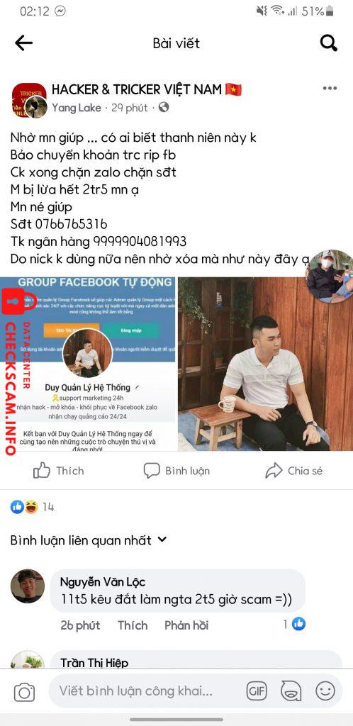 Evidence against Vu Bao Duy