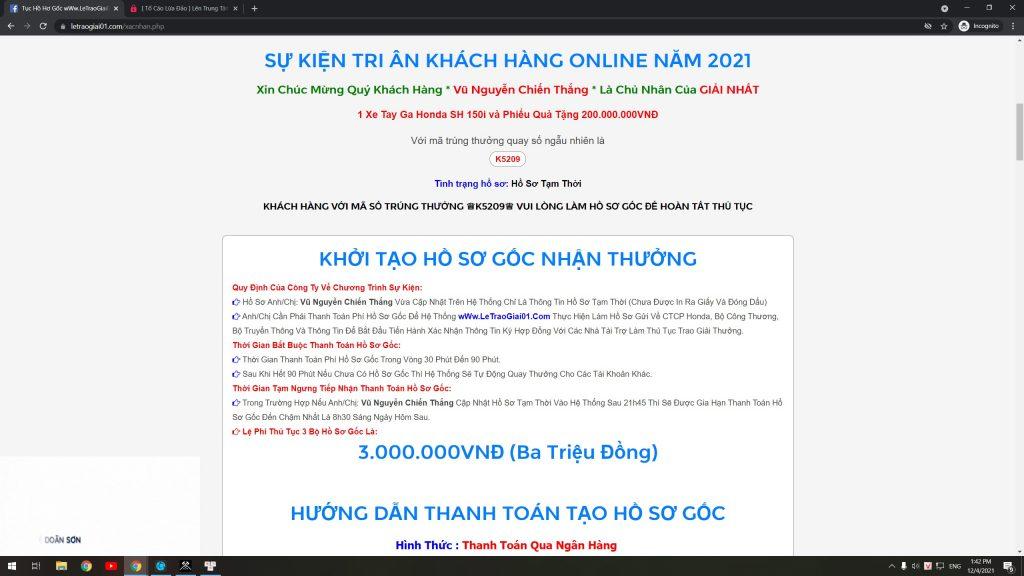 หลักฐานที่เป็นโทษต่อ Nguyễn Văn Quốc