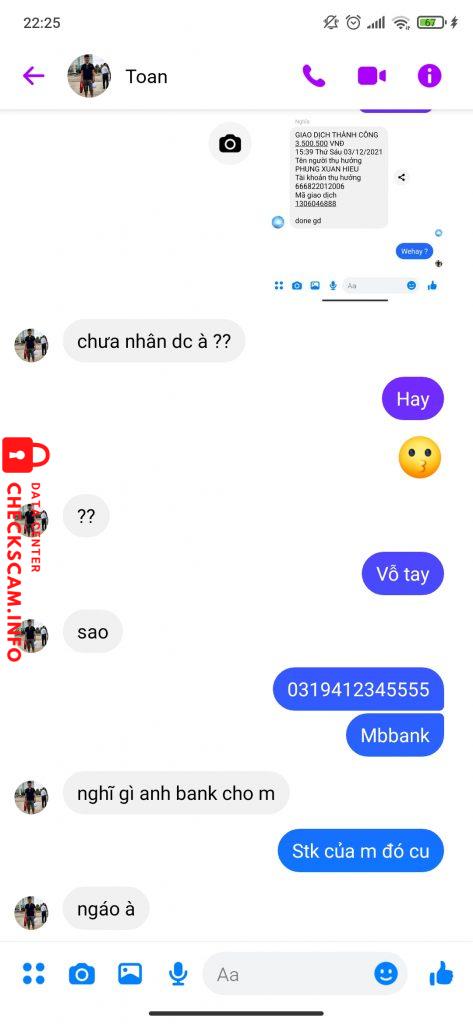 หลักฐานที่เป็นโทษต่อ Tran Duy Manh