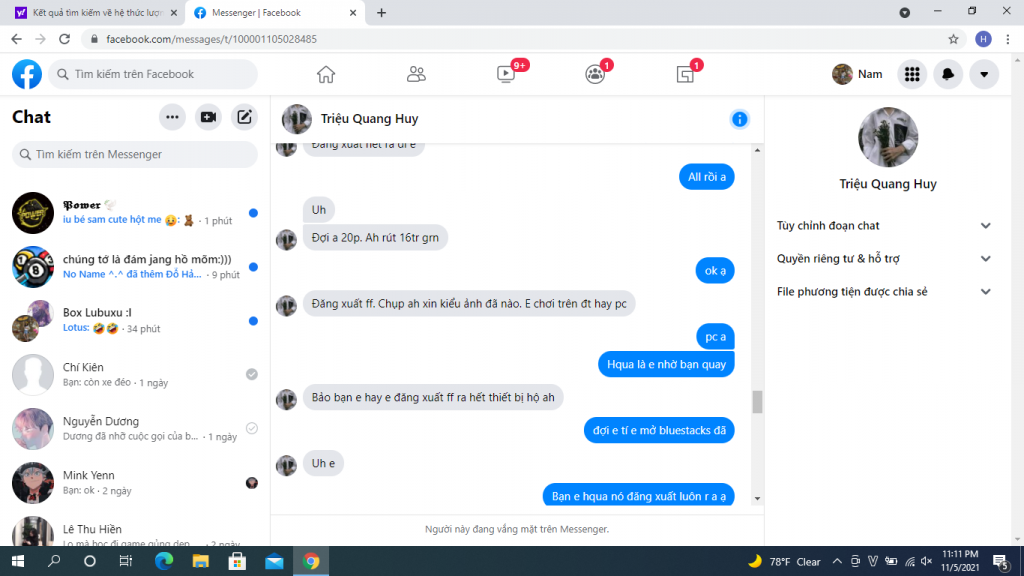 Ebidensya laban sa Triệu Quang Huy