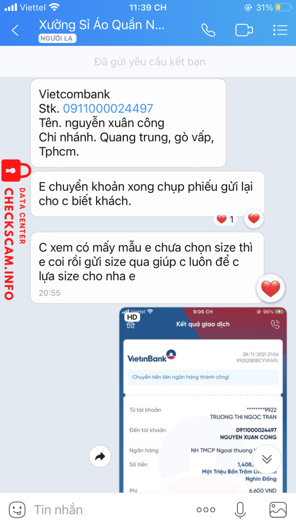 Ebidensya laban sa Nguyễn Xuân Công