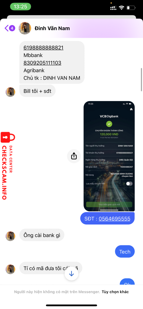 Αποδεικτικά στοιχεία κατά Đinh Văn Nam