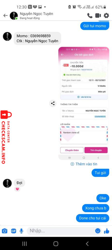 Αποδεικτικά στοιχεία κατά Nguyễn Ngọc Tuyên