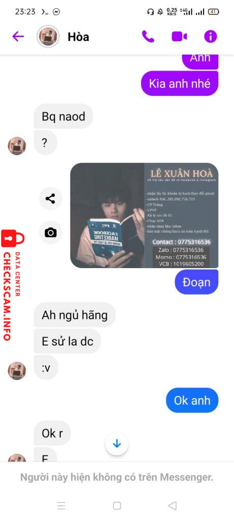 Αποδεικτικά στοιχεία κατά Lê Xuân Hòa