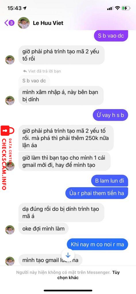 Evidência contra Pham Huy Hieu