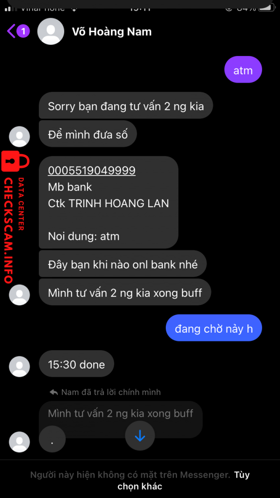 Evidência contra Trinh Hoang Lan