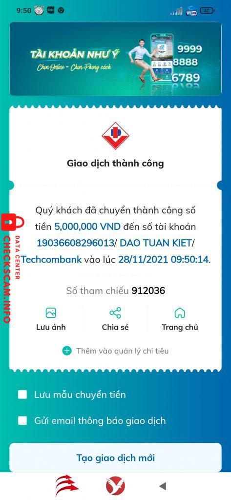 Αποδεικτικά στοιχεία κατά Đào Tuấn kiệt