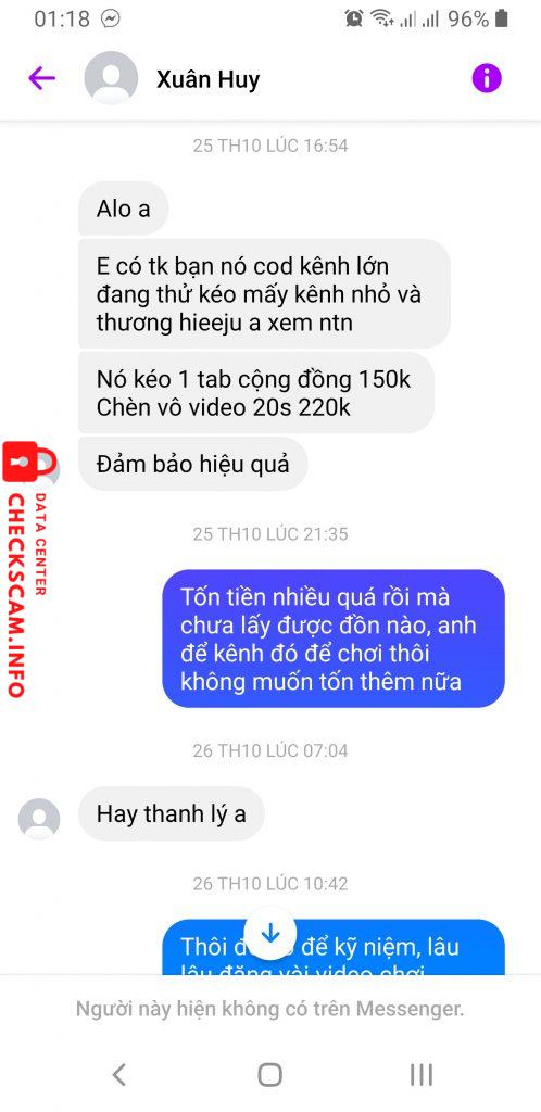 Evidence against Nguyễn Xuân Huy