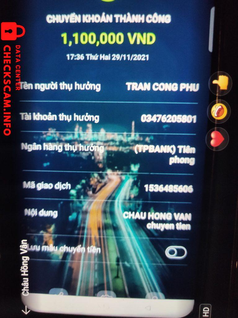 Evidence against Tran Cong Phu