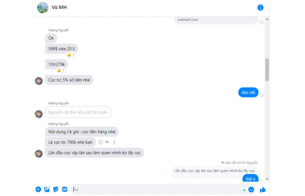 Evidence against Truong Thi Que Minh