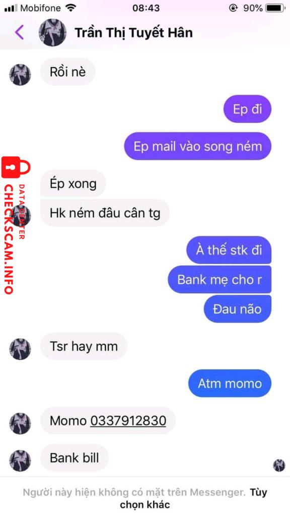 Evidence against Trần Thị Tuyết Hân