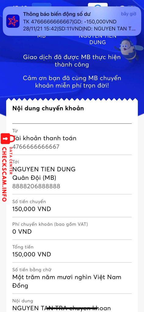 Evidence against Nguyễn Tiến Dũng