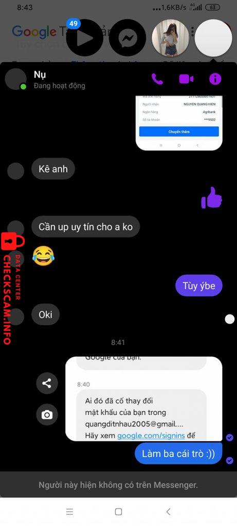 Evidence against Nguyễn Quang Hiền