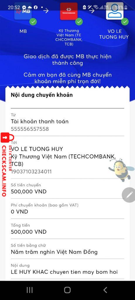 Evidence against Vo Le Tuong Huy