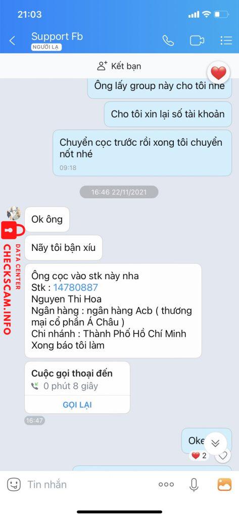 Evidence against Nguyễn Thị Hoa