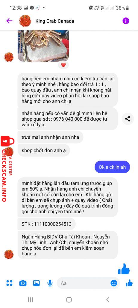 Evidence against Nguyễn Thị Mỹ Linh