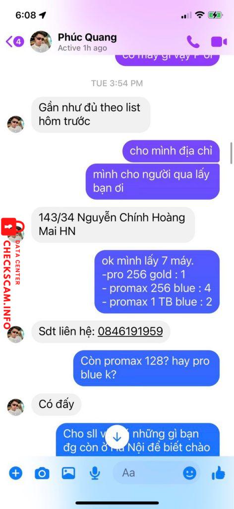 Evidence against Le Quang Phuc
