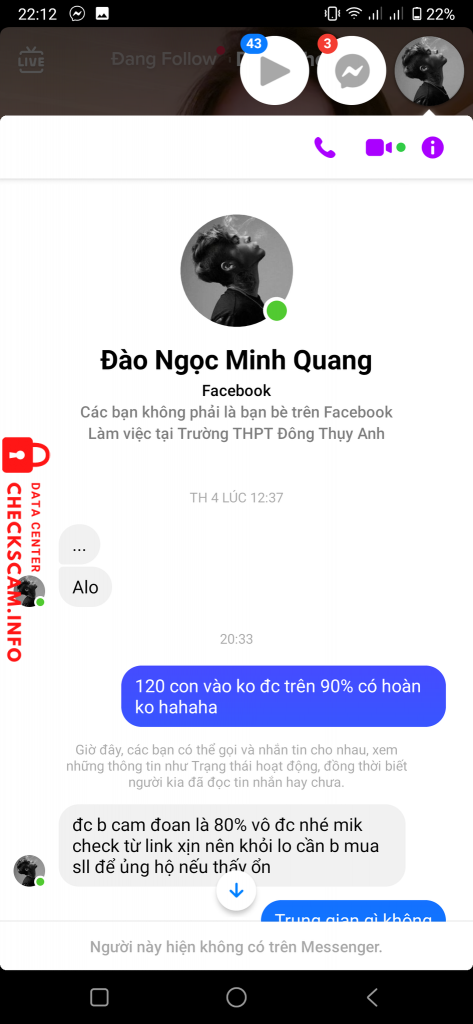 Evidence against Đàm Ngọc Minh Quang