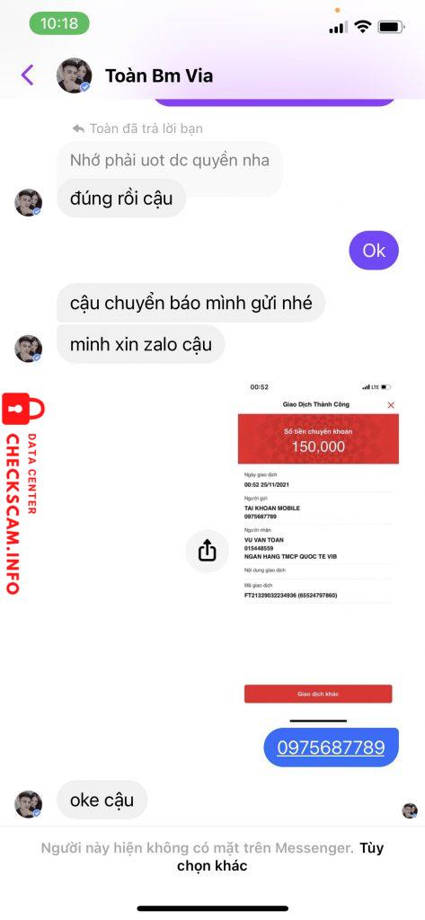 Evidence against Vũ Văn Toàn