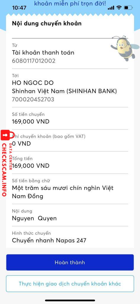 Evidence against Ho Ngoc Do