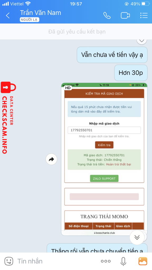 Evidence against Trần Văn Nam