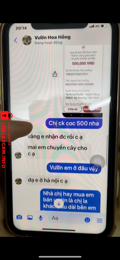 Evidence against Nguyen Van Hoang