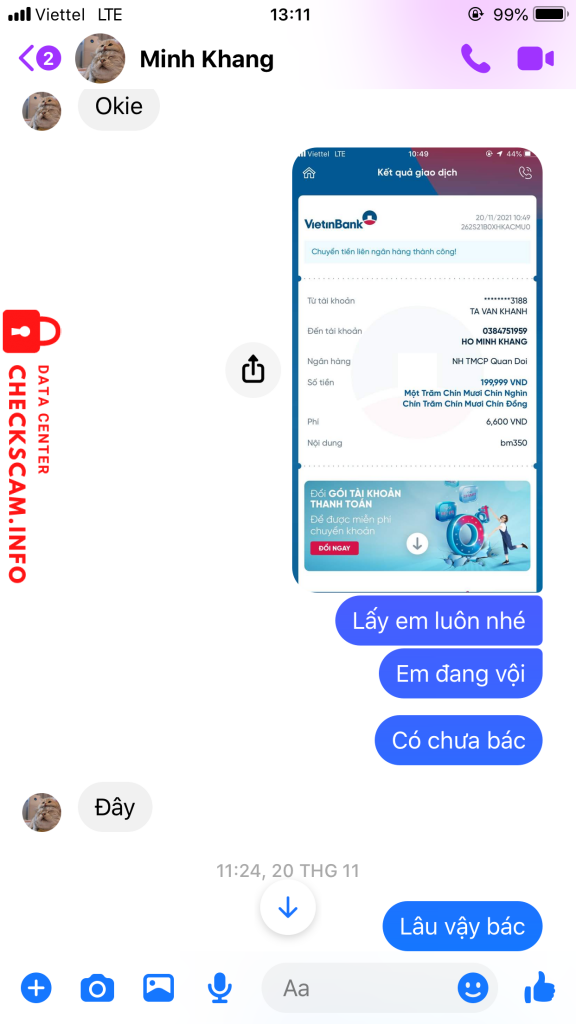 Evidence against Ho Minh Khang
