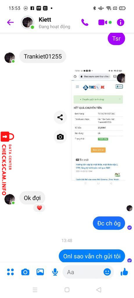 Evidence against Ha Tran Quoc Kiet