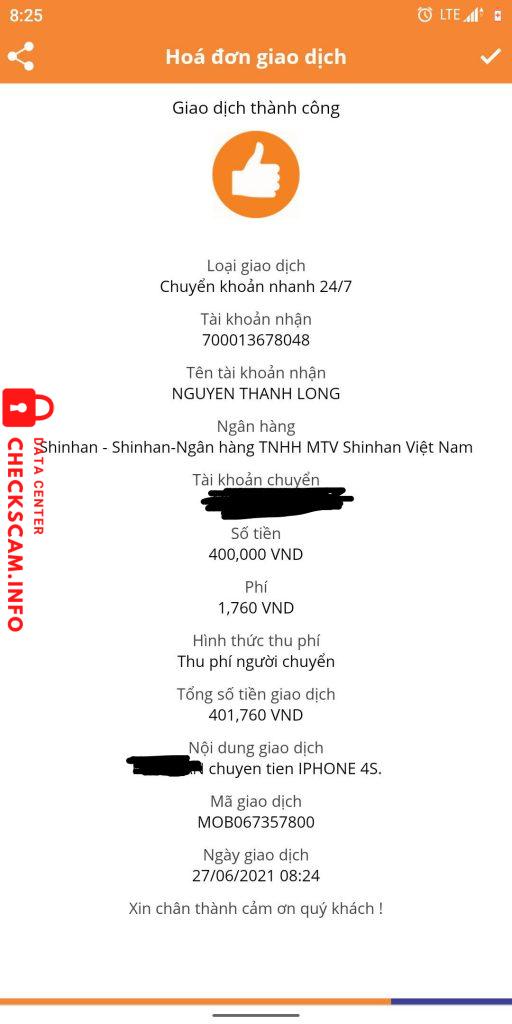 Evidence against Nguyen Thanh Long